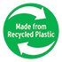 Hergestellt aus recyceltem Kunststoff