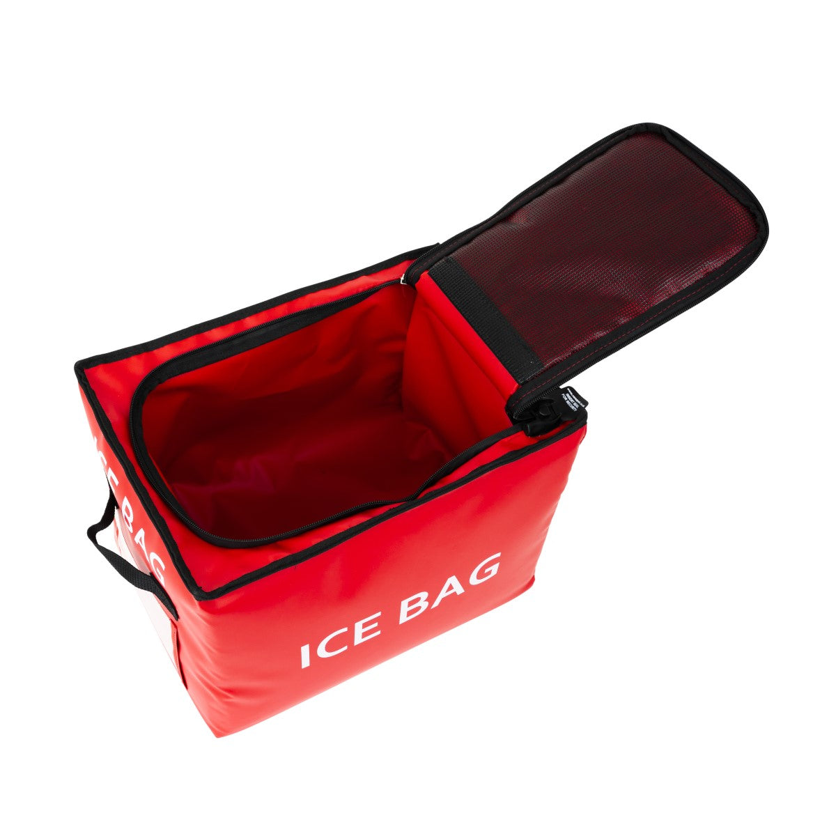 Isolierte Eiswürfel Transporttasche - Rot/Arrow Offen