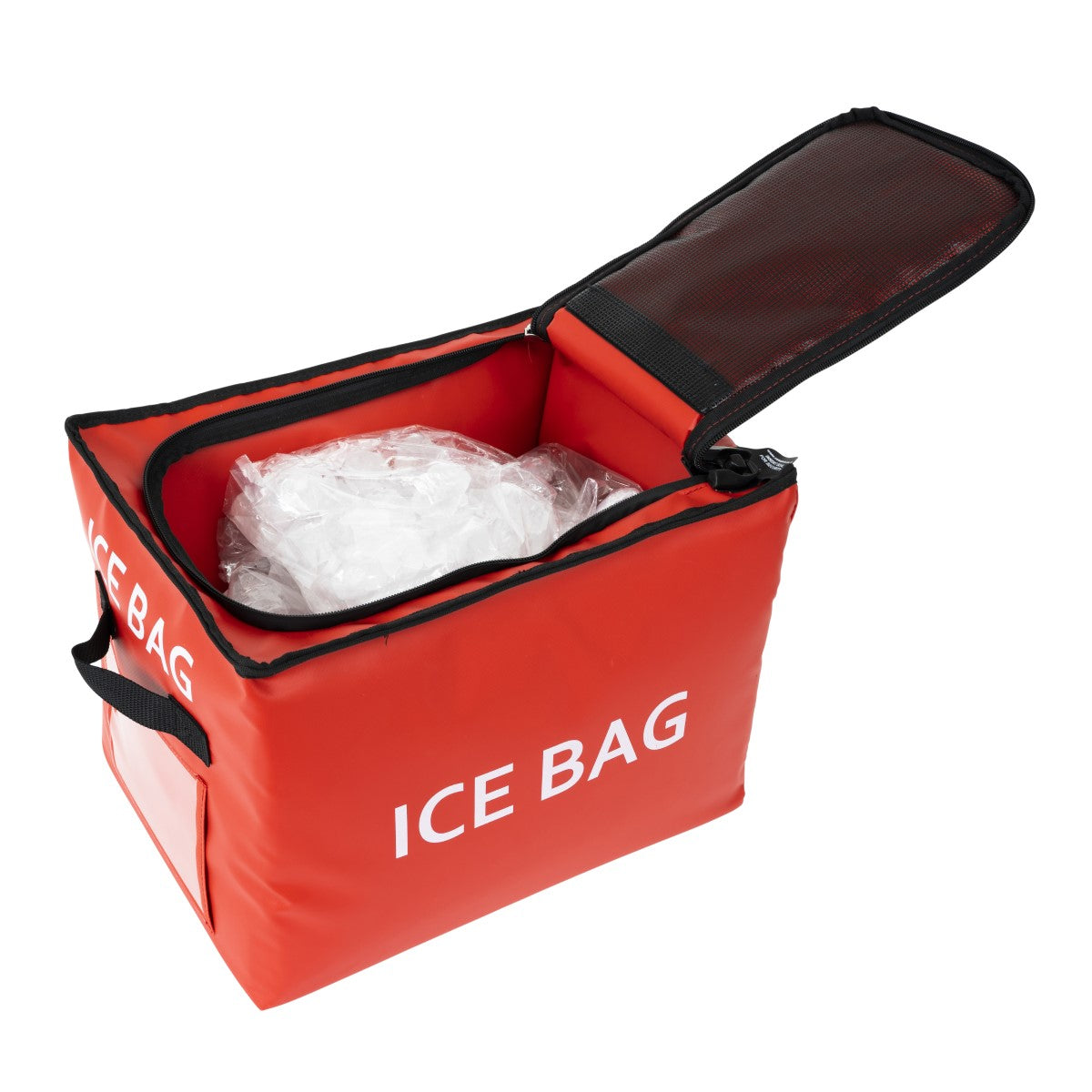 Isolierte Eiswürfel Transporttasche - Rot/Arrow mit Eis